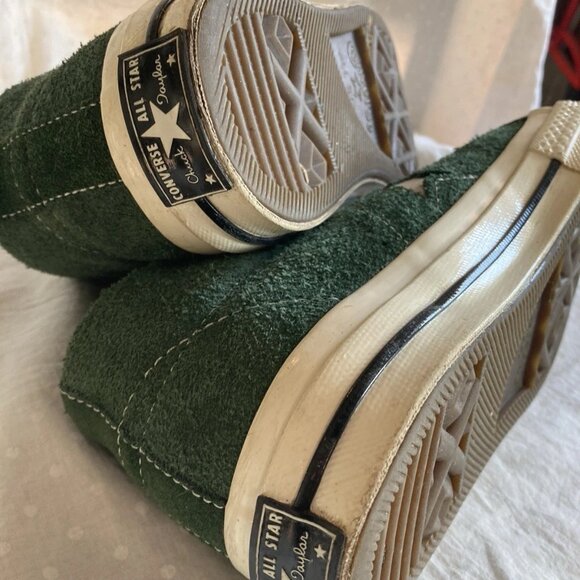 Converse One Star Mid Suede sneakers in a Ox green color Rare!! W 6.5/ M 4.5 - Picture 8 of 9